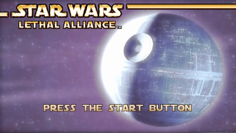 Star Wars: Lethal Alliance title screen for PSP